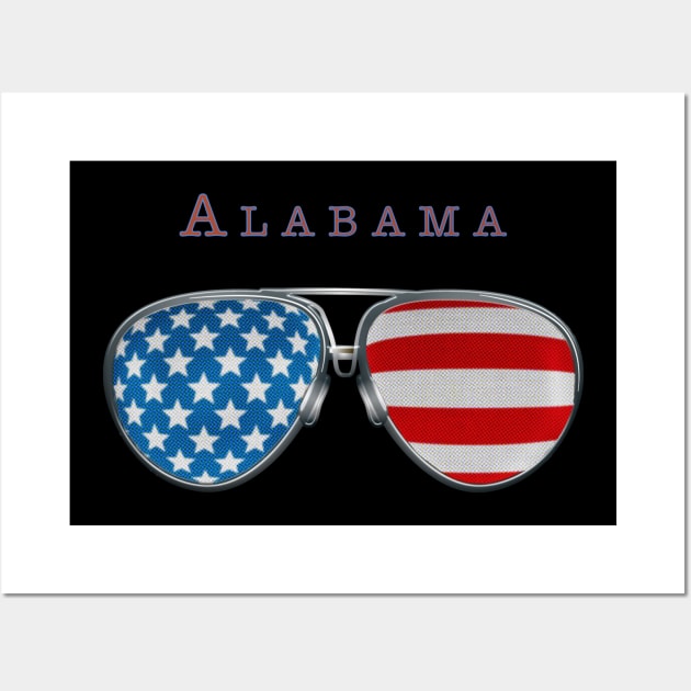 USA GLASSES ALABAMA Wall Art by SAMELVES